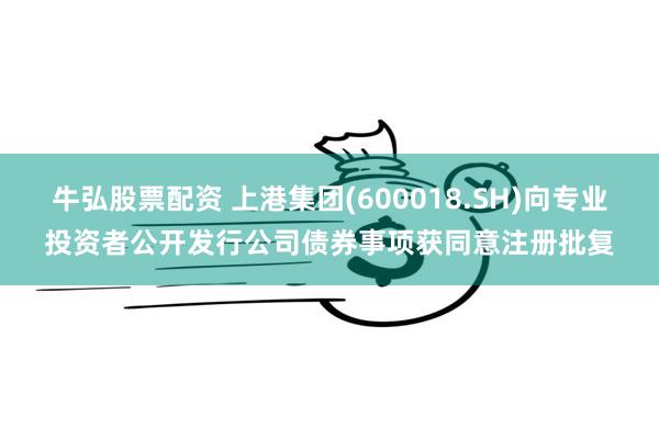 牛弘股票配资 上港集团(600018.SH)向专业投资者公开发行公司债券事项获同意注册批复