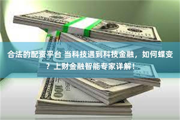 合法的配资平台 当科技遇到科技金融，如何蝶变？上财金融智能专家详解！