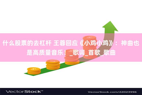 什么股票的去杠杆 王蓉回应《小鸡小鸡》：神曲也是高质量音乐！_歌词_首歌_歌曲