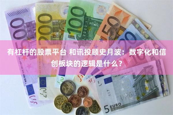 有杠杆的股票平台 和讯投顾史月波：数字化和信创板块的逻辑是什么？