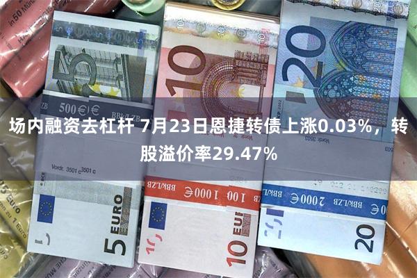 场内融资去杠杆 7月23日恩捷转债上涨0.03%，转股溢价率29.47%